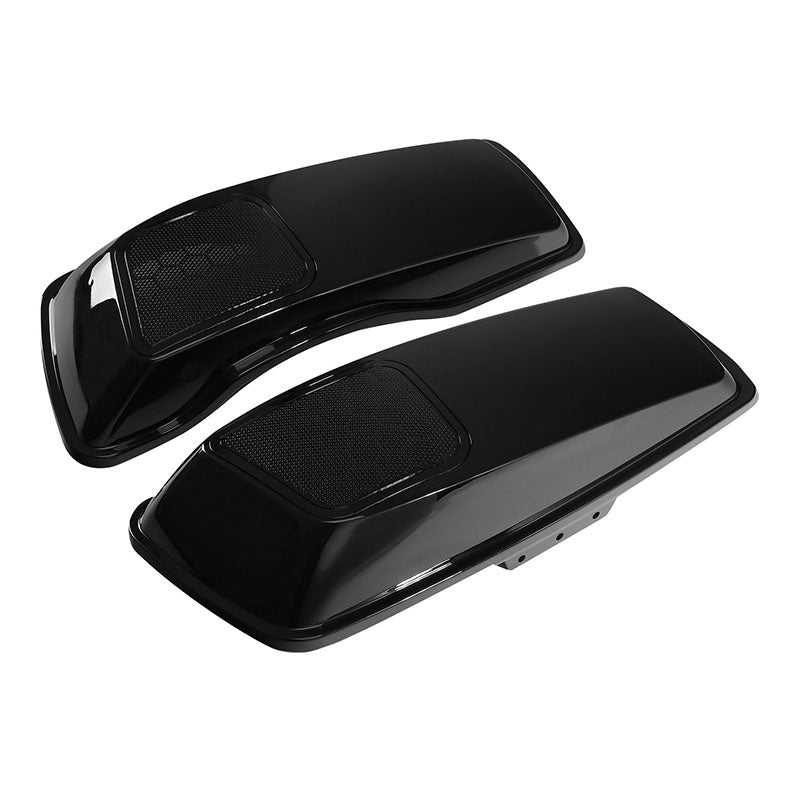 HR3 Vivid Black 6 X 9" Saddlebags Lid Speaker Cutouts W/ Grill For Harley Touring Models 2014-2023