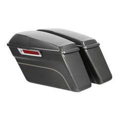HR3 Industrial Gray Hard Saddlebags Harley Hard Bags (Regular) For 14-23 Harley Touring