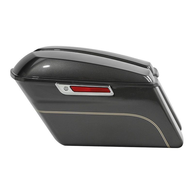 HR3 Industrial Gray Hard Saddlebags Harley Hard Bags (Regular) For 14-23 Harley Touring