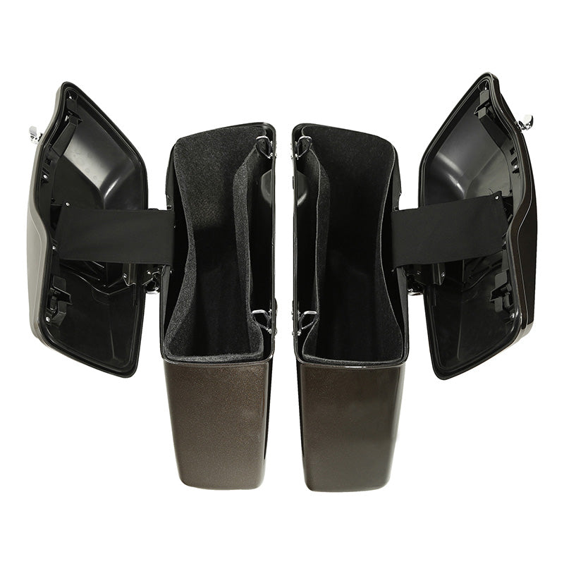HR3 Sumatra Brown Hard Saddlebags (Regular) For 14-23 Harley Touring