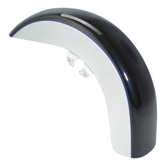 HR3 Midnight Blue / Barracuda Silver Motorcycle 18" Wide Tire Front Mudguard Fender For Harley Touring Models 2014-2023