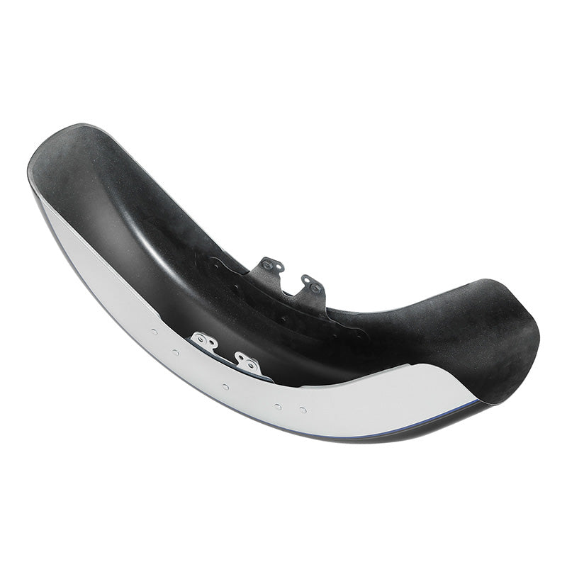 HR3 Midnight Blue / Barracuda Silver Motorcycle 18" Wide Tire Front Mudguard Fender For Harley Touring Models 2014-2023