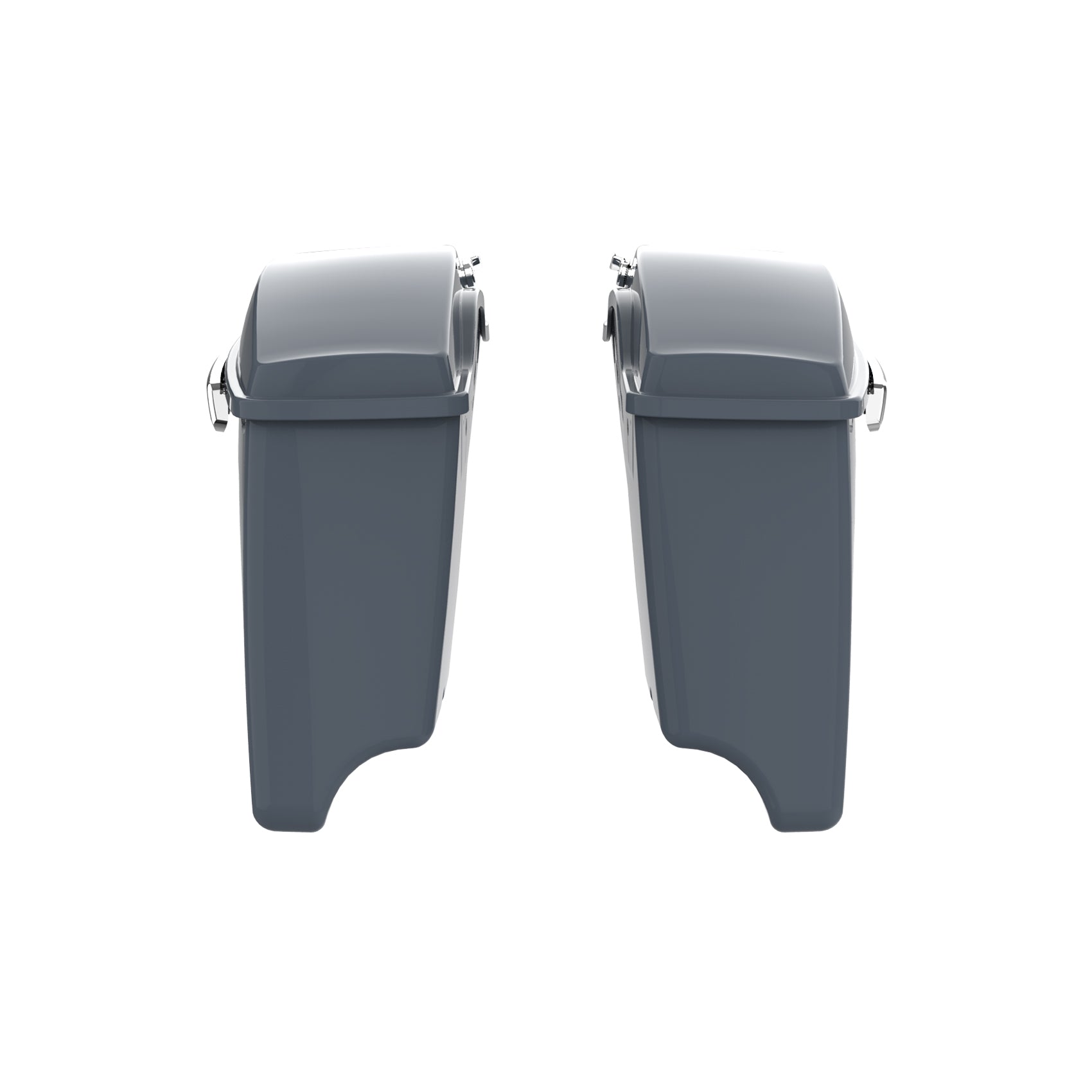 HR3 Gunship Gray CVO Stretched Saddlebags For 14-23 Harley Touring