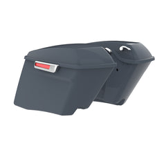 HR3 Gunship Gray CVO Stretched Saddlebags For 14-23 Harley Touring