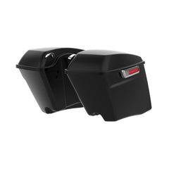HR3 Black Denim CVO Stretched Saddlebags For 14-23 Harley Touring