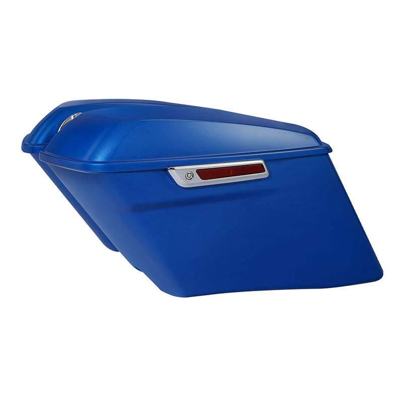 HR3 Electric Blue CVO Stretched Saddlebags For 14-23 Harley Touring