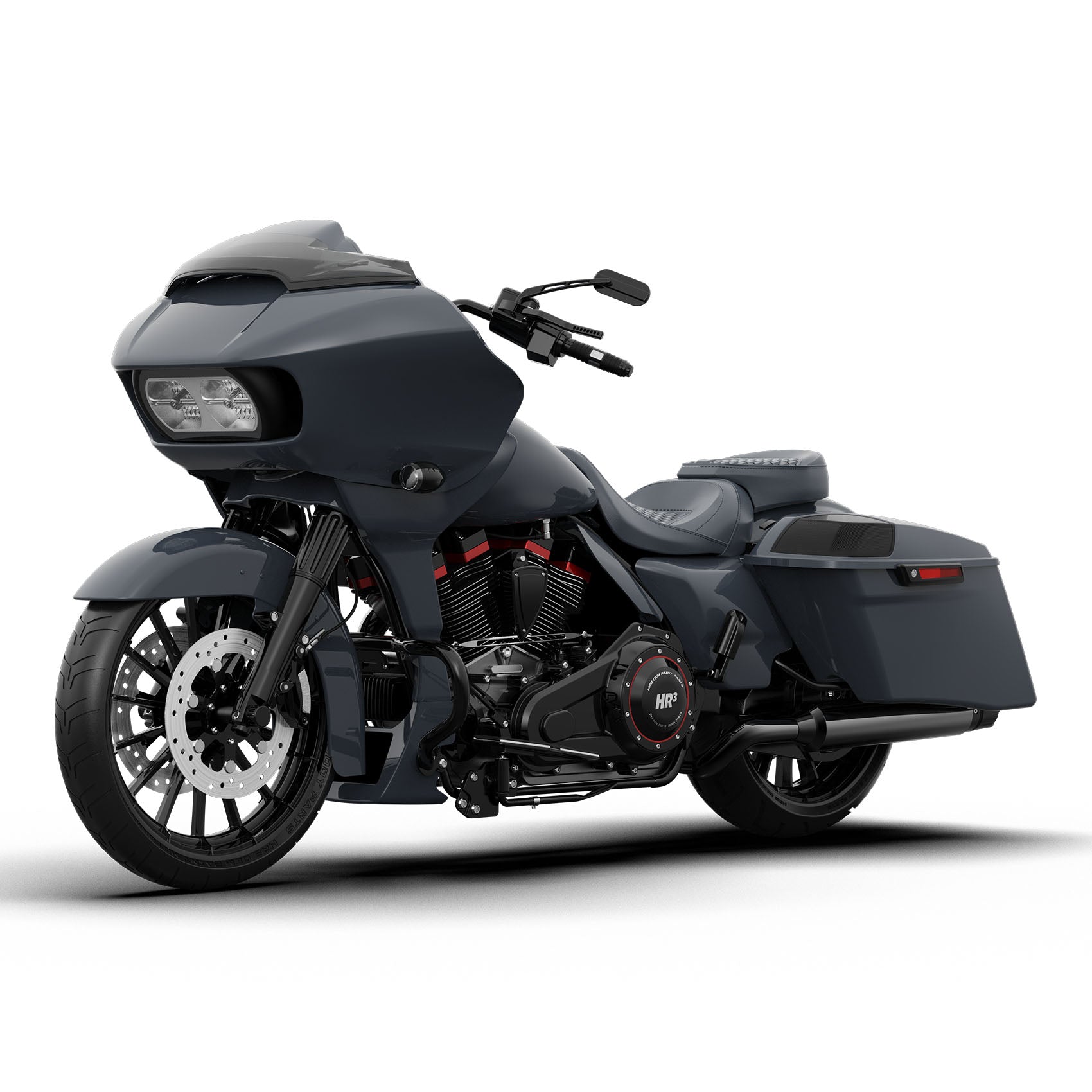 HR3 Gunship Gray Spoiler Kit For Harley 2017-Later FLTRX, FLTRXS, FLTRXST models