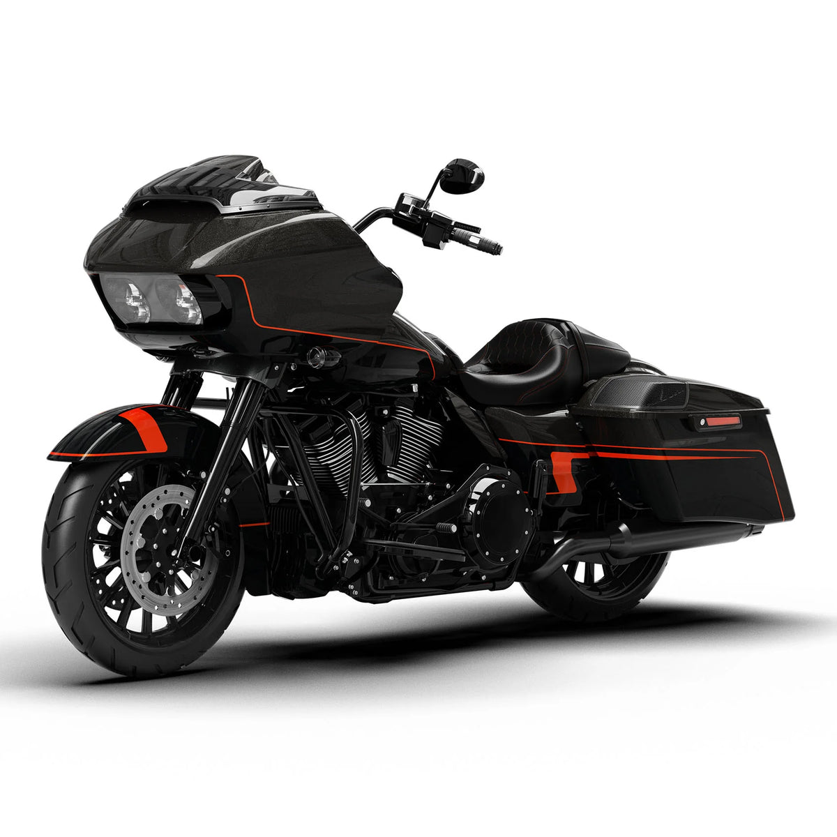 HR3 Black Earth & Vivid Black Complete Body Fairing Kit For Harley CVO Road Glide FLTRXSE 15-23