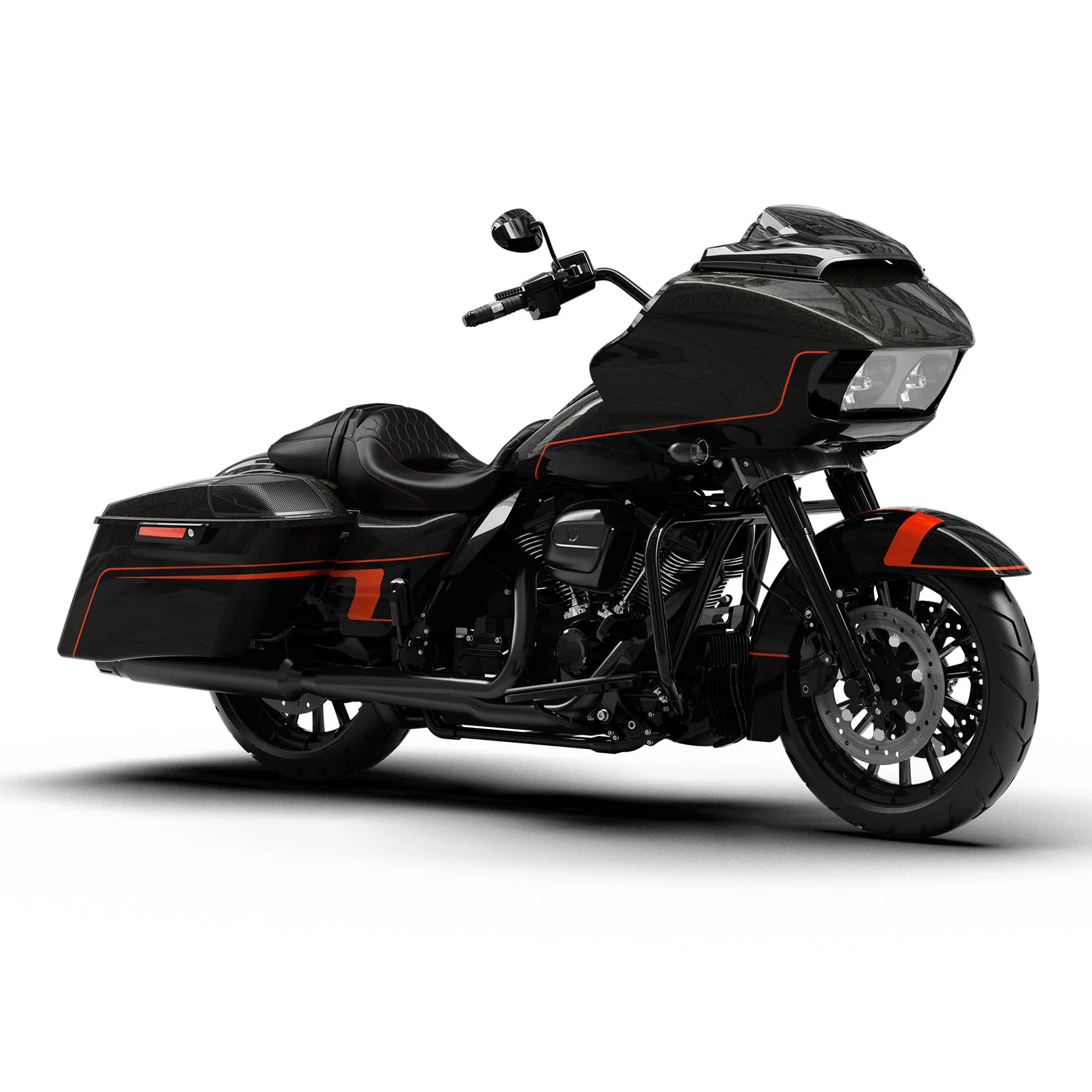 HR3 Black Earth & Vivid Black Complete Body Fairing Kit For Harley CVO Road Glide FLTRXSE 15-23