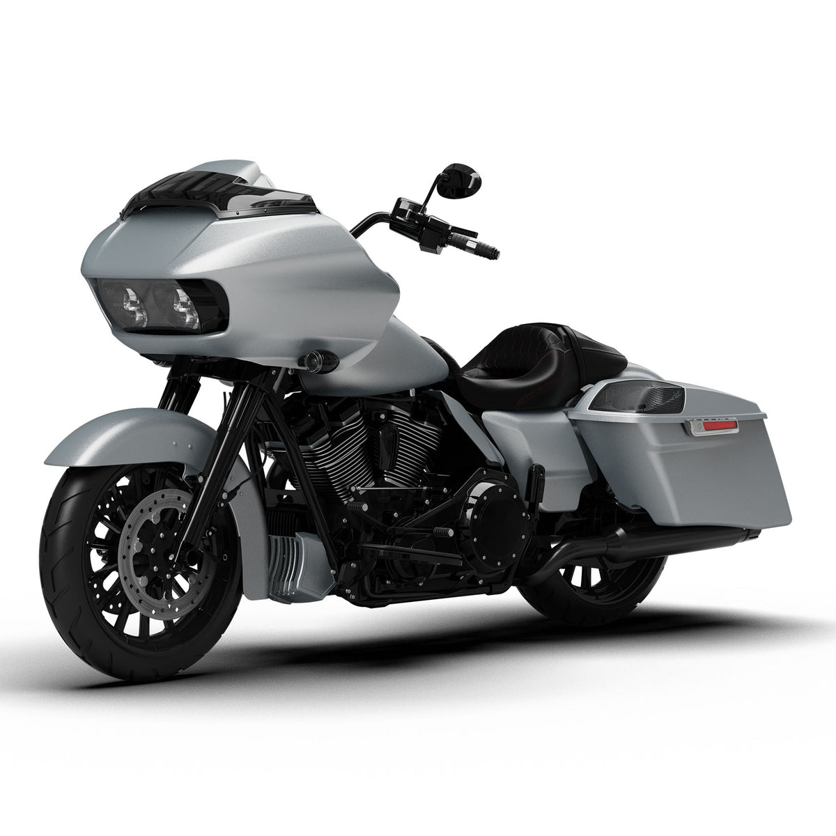 HR3 Barracuda Silver Denim Complete Body Fairing Kit For Harley CVO Road Glide FLTRXSE 15-23