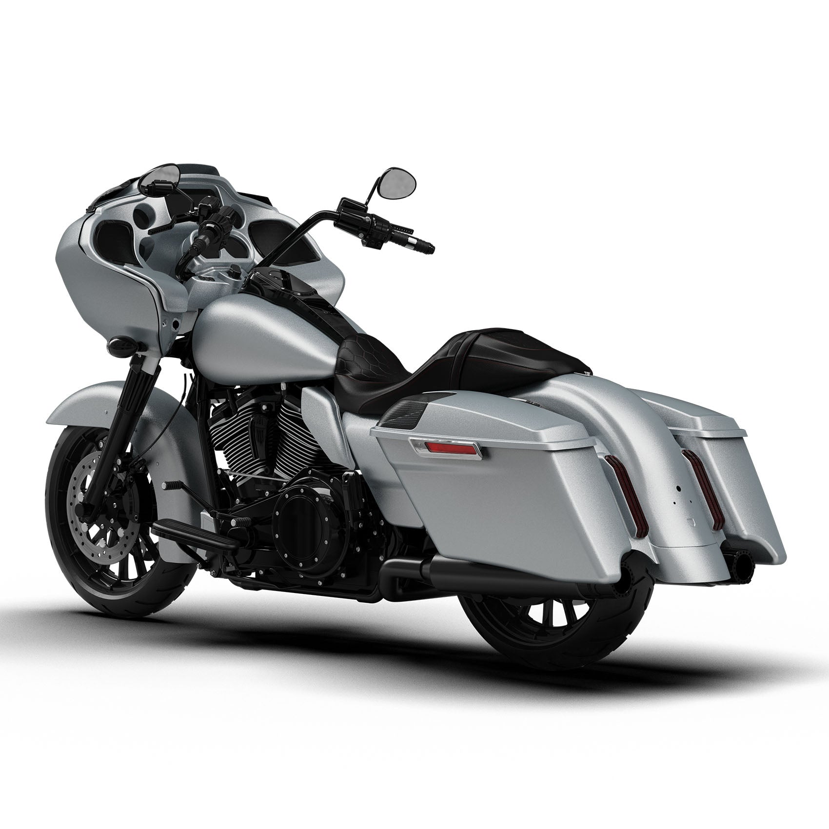 HR3 Barracuda Silver Denim Complete Body Fairing Kit For Harley CVO Road Glide FLTRXSE 15-23