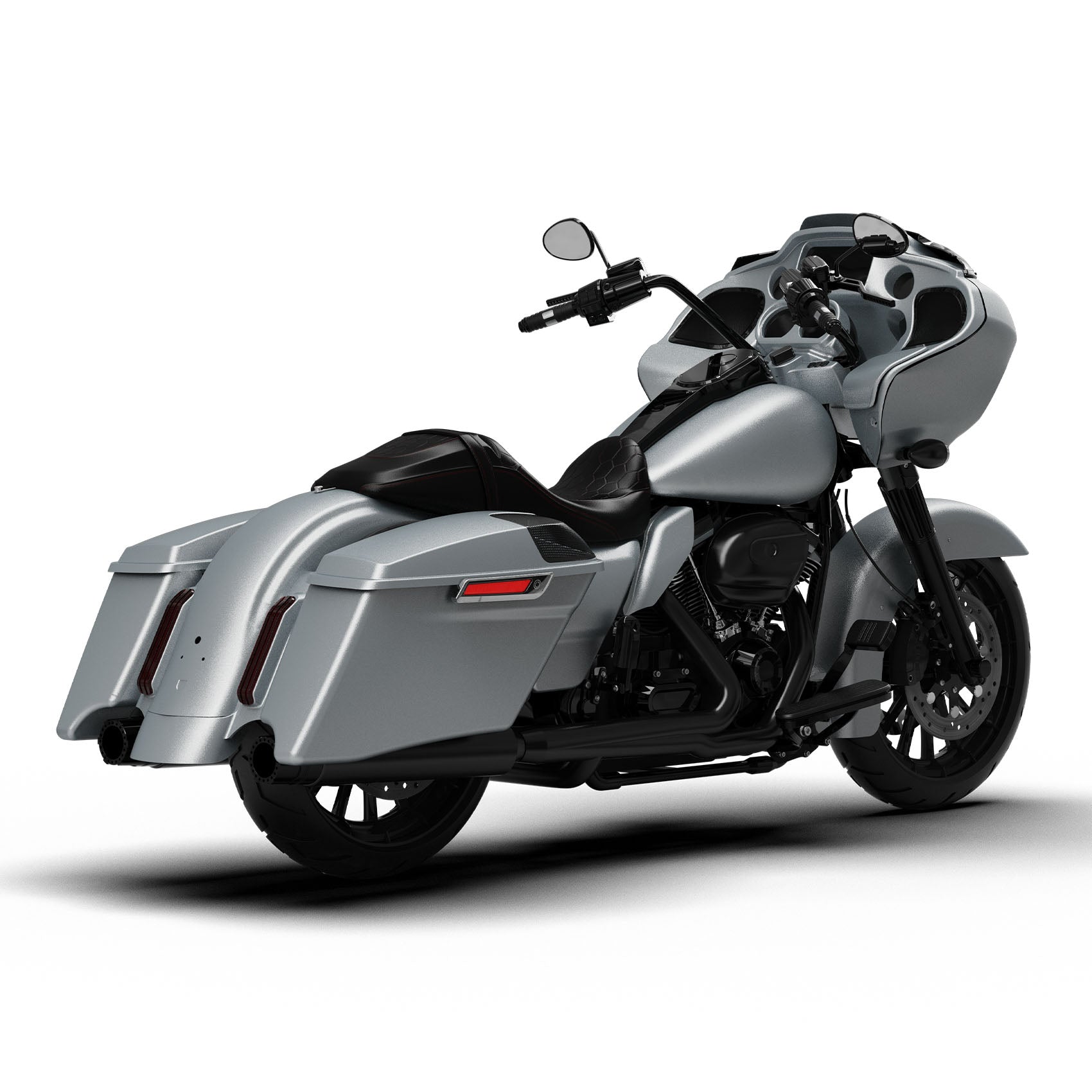 HR3 Barracuda Silver Denim Complete Body Fairing Kit For Harley CVO Road Glide FLTRXSE 15-23