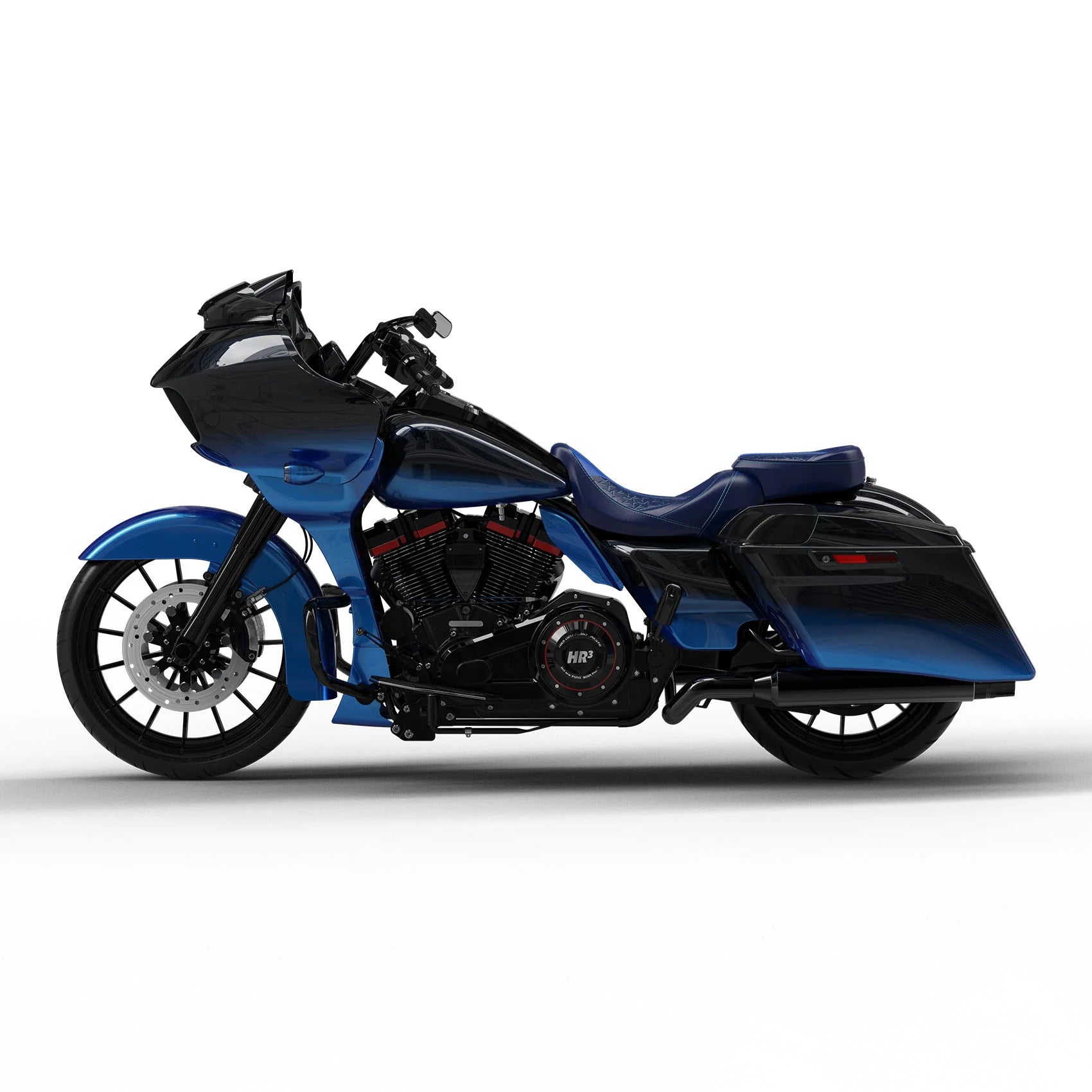 HR3 Mako Shark Fade Complete Body Fairing Kit For Harley CVO Road Glide FLTRXSE 15-23