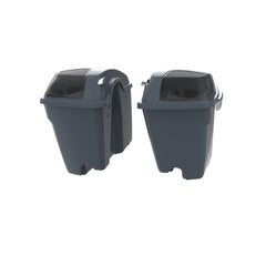 HR3 Gunship Gray CVO Stretched Saddlebags with Speaker Lids For 14-23 Harley Touring