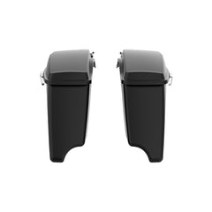 HR3 Black Denim CVO Stretched Saddlebags with Speaker Lids For 14-23 Harley Touring
