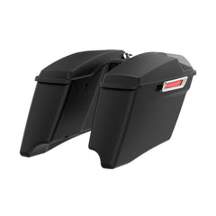 HR3 Black Denim CVO Stretched Saddlebags with Speaker Lids For 14-23 Harley Touring