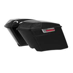 HR3 Black Denim CVO Stretched Saddlebags with Speaker Lids For 14-23 Harley Touring