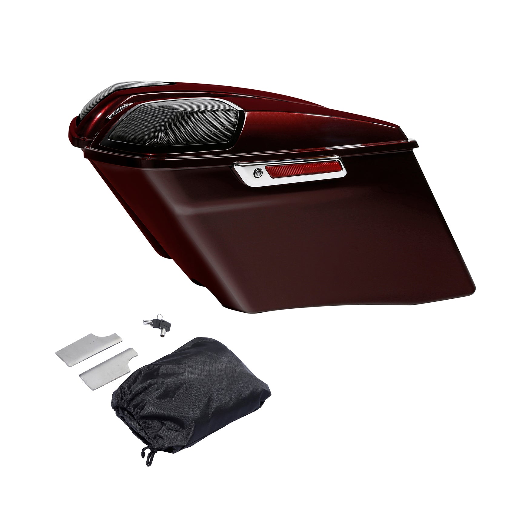 HR3 Twisted Cherry CVO Stretched Saddlebags with Speaker Lids For 14-23 Harley Touring