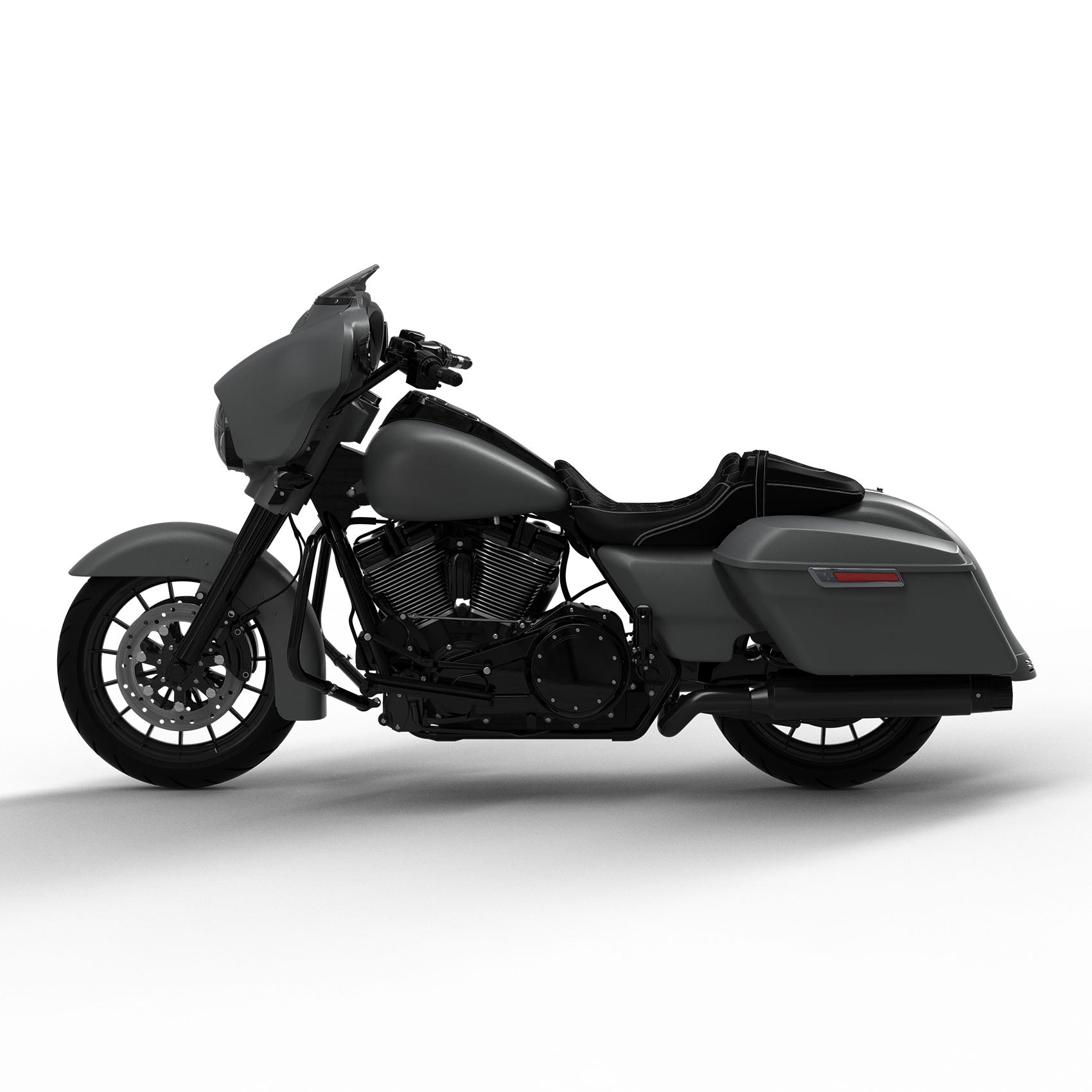 HR3 Industrial Gray Denim Complete Body Fairing Kit For Harley Street Glide FLHX 14-23