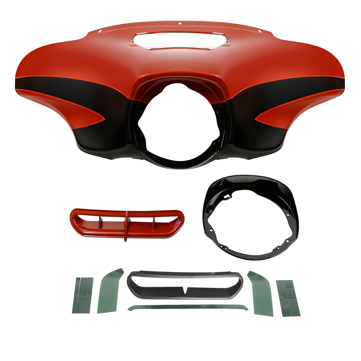 HR3 Sunburst Orange / Starfire Black Outer Batwing Fairing Cowl Upper 2017 CVO STREET GLIDE (FLHXSE)