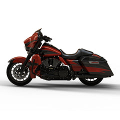 HR3 Sunburst Orange / Starfire Black Complete Body Fairing Kit For Harley CVO Street Glide FLHXSE 14-23