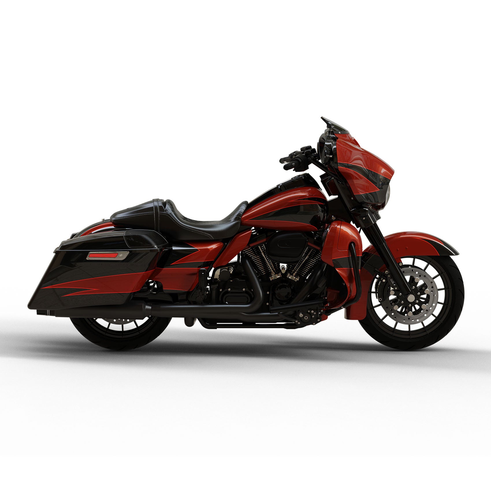 HR3 Sunburst Orange / Starfire Black Complete Body Fairing Kit For Harley CVO Street Glide FLHXSE 14-23