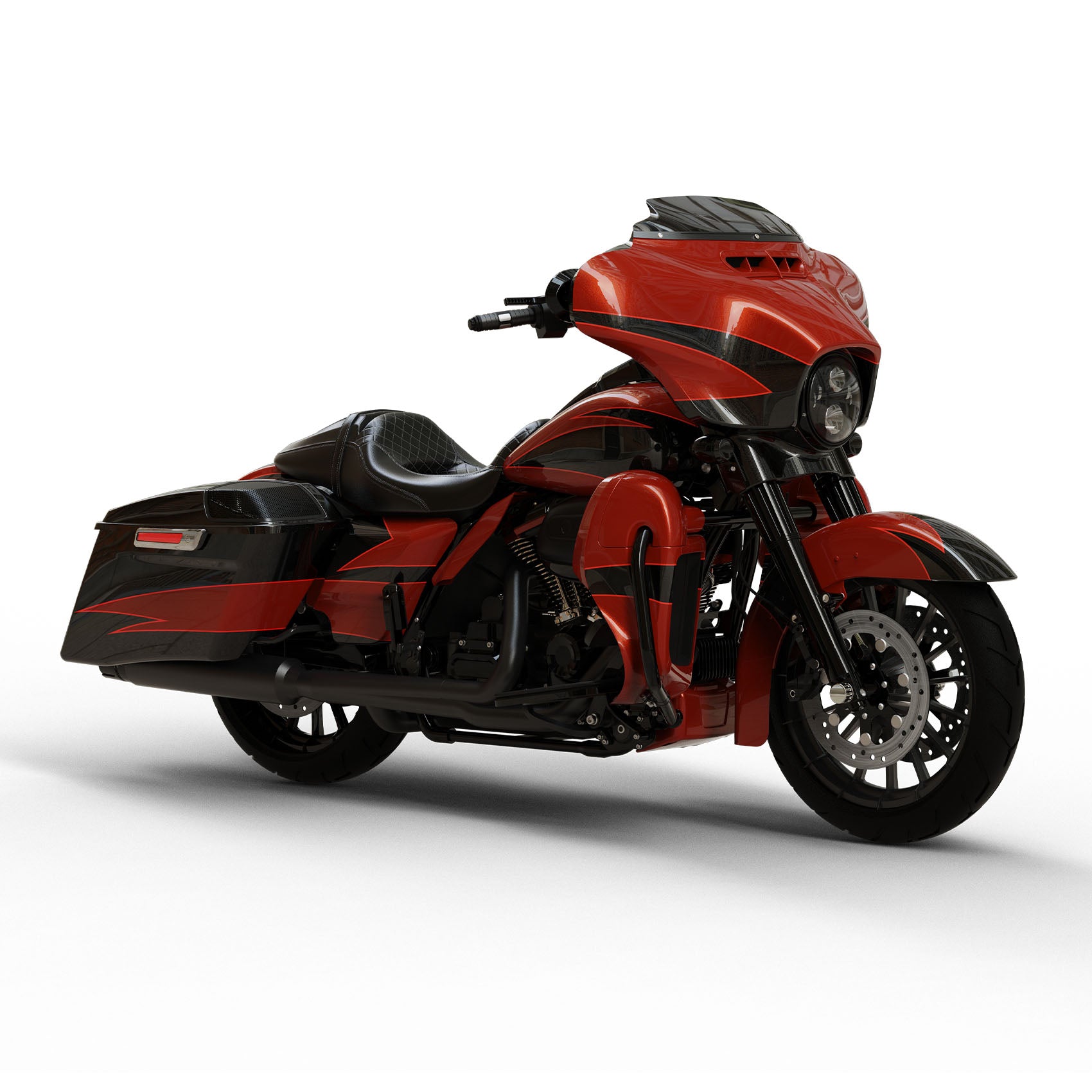 HR3 Sunburst Orange / Starfire Black Complete Body Fairing Kit For Harley CVO Street Glide FLHXSE 14-23