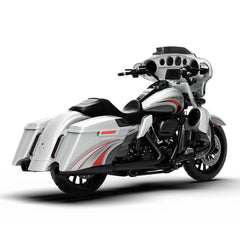HR3 Candy Red / Silver Honeycomb Fade Complete Body Fairing Kit For Harley CVO Street Glide FLHXSE 14-23