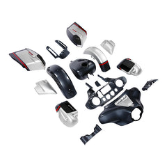 HR3 Charred Steel & Lightning Silver Complete Body Fairing Kit For Harley CVO Street Glide FLHXSE 14-23