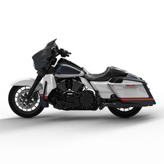 HR3 Charred Steel & Lightning Silver Complete Body Fairing Kit For Harley CVO Street Glide FLHXSE 14-23