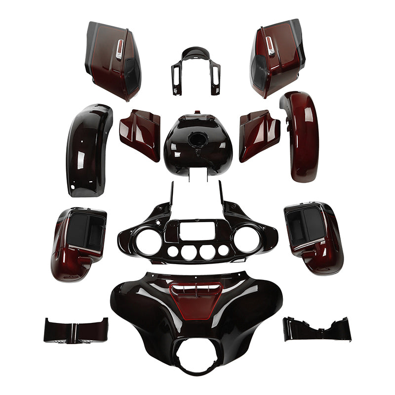 HR3 Black Forest & Wineberry Complete Body Fairing Kit For Harley CVO Street Glide FLHXSE 14-23