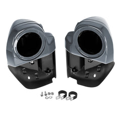 HR3 Gunship Gray Vented Lower Fairing Kit With 6.5" Speaker Pods For Harley Touring models 2014-2024