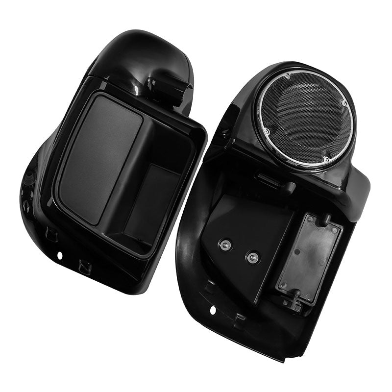 HR3 Vivid Black Vented Lower Fairing Kit With 6.5" Speaker Pods For Harley Touring models 2014-2024