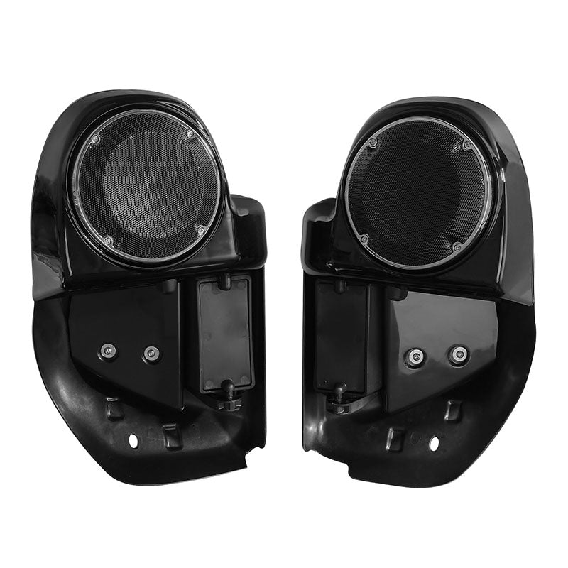 HR3 Vivid Black Vented Lower Fairing Kit With 6.5" Speaker Pods For Harley Touring models 2014-2024