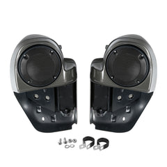 HR3 Industrial Gray Vented Lower Fairing Kit With 6.5" Speaker Pods For Harley Touring models 2014-2024