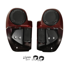 HR3 Black Forest & Wineberry Vented Lower Fairing Kit With 6.5" Speaker Pods For Harley Touring models 2014-2024