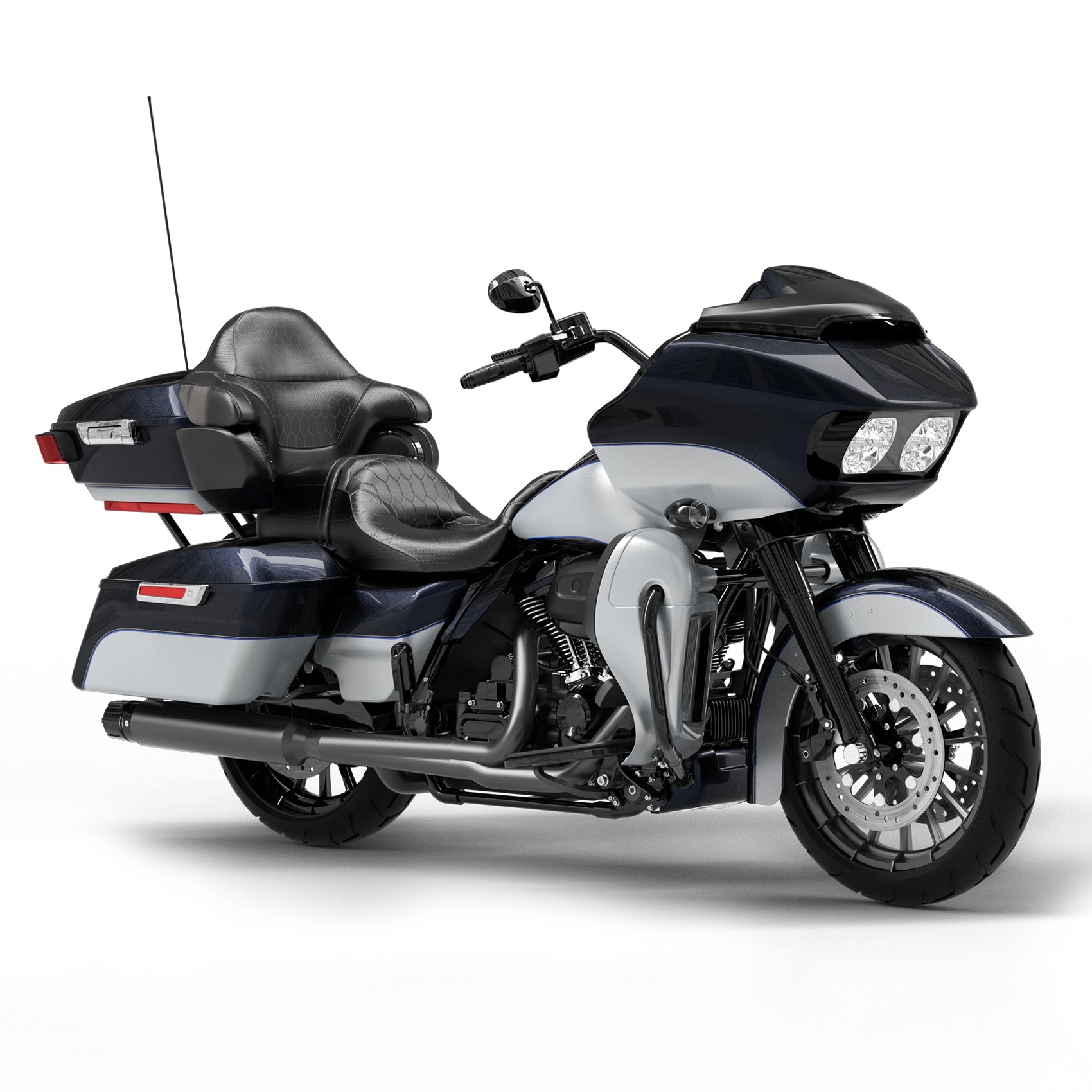 HR3 Midnight Blue / Barracuda Silver 2019RGU Complete Body Fairing Kit For Harley Road Glide Limited FLTRK 15-23