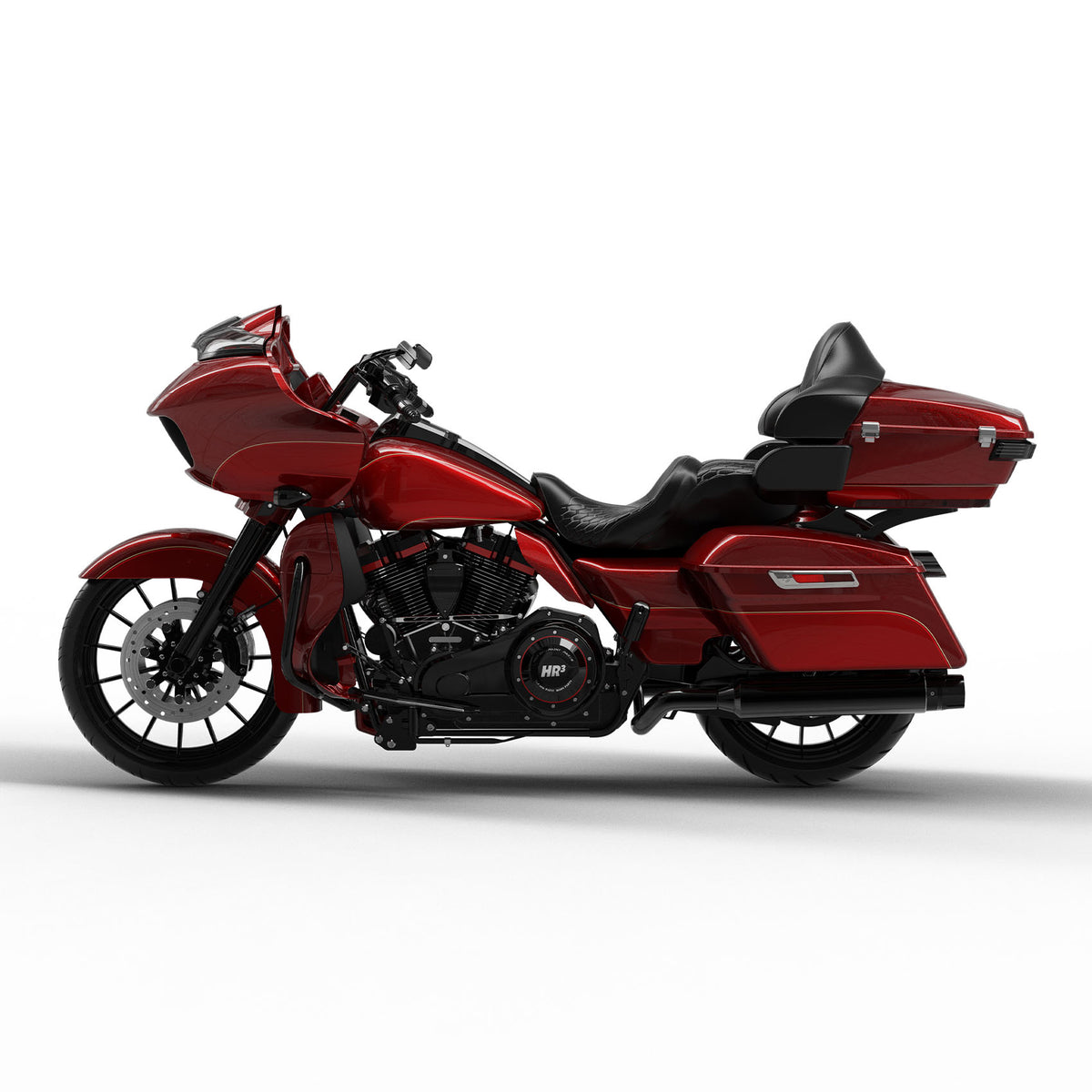 HR3 Mysterious Red Sunglo/ Velocity Red Sunglo 2016RGU Complete Body Fairing Kit For Harley Road Glide Limited FLTRK 2015-2023 [Pre-Order]
