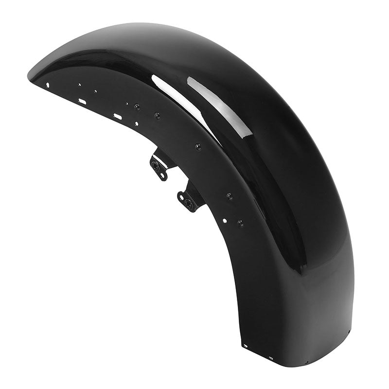 HR3 Vivid Black Motorcycle 18" Front Mudguard Fender (can be installed with lighting)For Harley Touring Electra Glide Ultra Limited Tri Glide 14-23