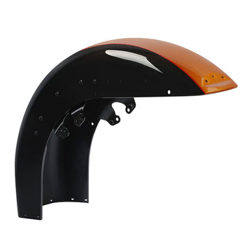 HR3 Amber Whiskey/Vivid Black Motorcycle 18" Front Mudguard Fender (can be installed with lighting) For Harley Touring Electra Glide Ultra Limited Tri Glide 2014-2023[Pre-Order]