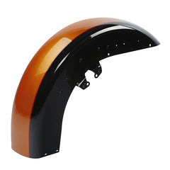 HR3 Amber Whiskey/Vivid Black Motorcycle 18" Front Mudguard Fender (can be installed with lighting) For Harley Touring Electra Glide Ultra Limited Tri Glide 14-23