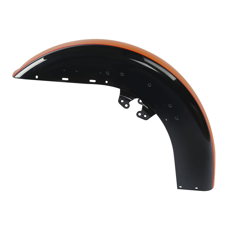 HR3 Amber Whiskey/Vivid Black Motorcycle 18" Front Mudguard Fender (can be installed with lighting) For Harley Touring Electra Glide Ultra Limited Tri Glide 14-23