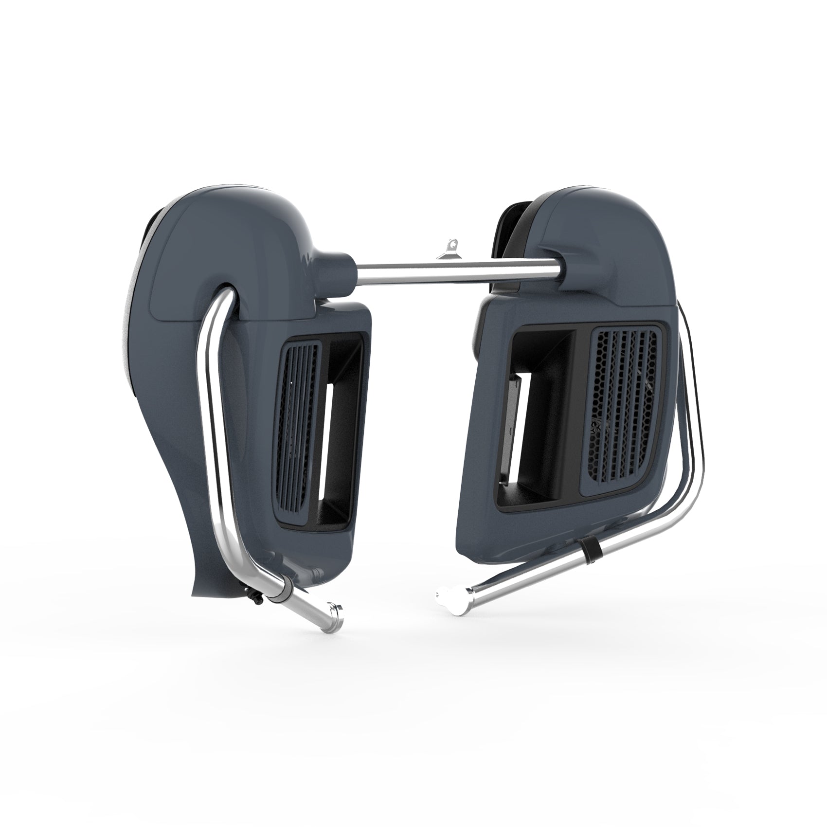 HR3 Gunship Gray Vented Lower Fairing Kit For Harley Touring Models 2014-2023 (Fits water cooled models)