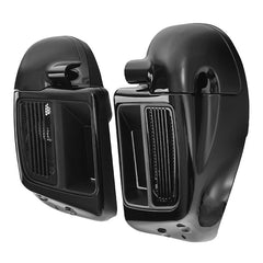 HR3 Vivid Black Vented Lower Fairing Kit For Harley Touring Models 2014-2023 (Fits water cooled models)
