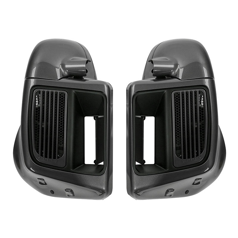 HR3 Industrial Gray Vented Lower Fairing Kit For Harley Touring Models 2014-2023 (Fits water cooled models)