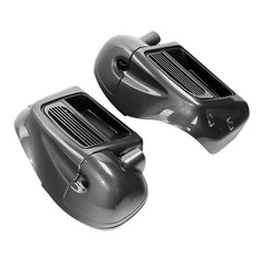 HR3 Industrial Gray Vented Lower Fairing Kit For Harley Touring Models 2014-2023 (Fits water cooled models)