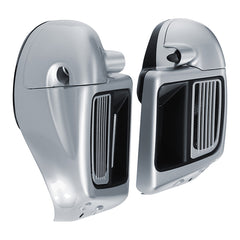 HR3 Barracuda Silver Vented Lower Fairing Kit For Harley Touring Models 2014-2023 (Fits water cooled models)