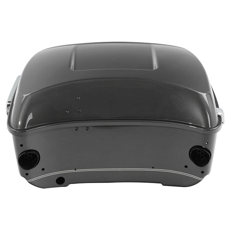 HR3 Industrial Gray King Size Touring Trunk Luggage with Speaker Cut Outs For 14-24 Harley Touring