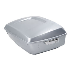 HR3 Barracuda Silver King Size Touring Trunk Luggage with Speaker Cut Outs For 14-24 Harley Touring