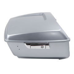HR3 Barracuda Silver King Size Touring Trunk Luggage with Speaker Cut Outs For 14-24 Harley Touring